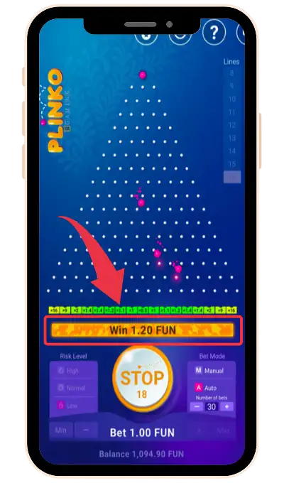 Set the bet amount or min/max bet and press Play