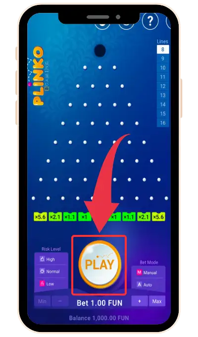 Select your risk level: low, medium or high